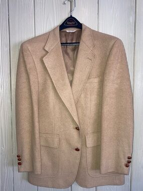Vintage Botany 500 Men’s Tan 42R Camel Hair USA Made Blazer